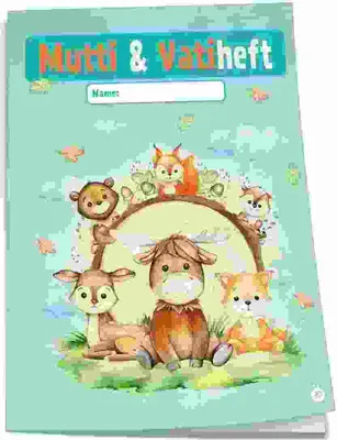 Produktbild von Mutti- & Vatiheft A6  Waldfreunde, 48 linierte Seiten