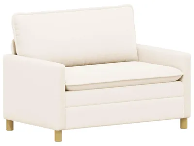 Zdjęcie produktu dla vidaXL Sofa w kolorze kremowym 126 x 81 x 87,5 cm, materiałowa