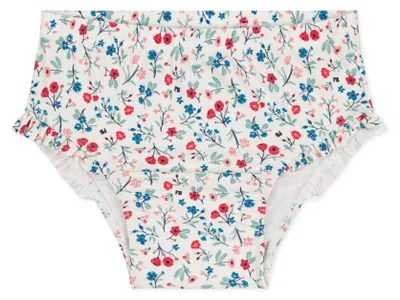 Produktbild von Petit Bateau Baby Mädchen Badeanzughöschen A0ctx, Weiß/Mehrfarbig, 24 Monate