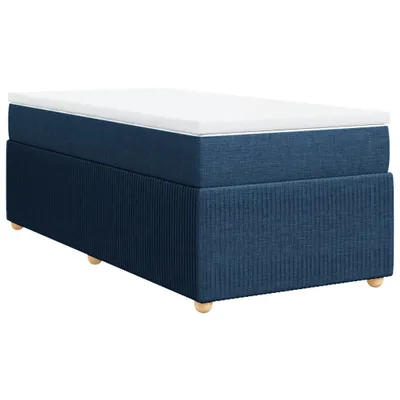 Produktbild von Boxspringbett mit Matratze Blau 80x200 cm Stoff