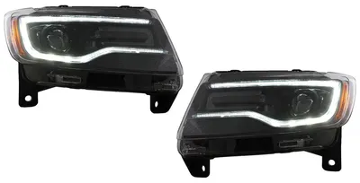 Obrázok produktu pre LED svetlomety pre Jeep Grand Cherokee IV WK2 2011–2013 s dynamickými smerovkami.