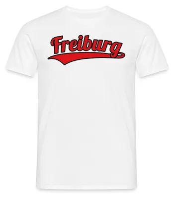 Produktbild von Spreadshirt Freiburg Fußball Fan Breisgau Männer T-Shirt, 3XL, Weiß
