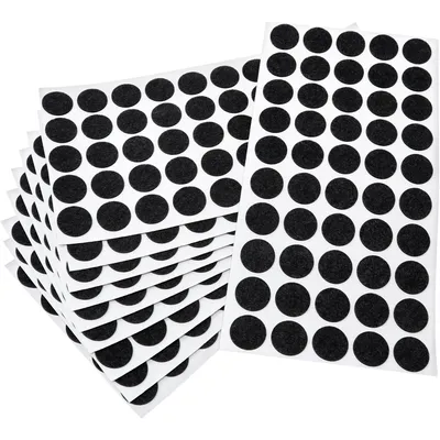 Produktbild von Adsamm® | 500 x Filzgleiter | Ø 20 mm | Schwarz | rund | 1.5 mm dünne selbstklebende Filz-Möbelgleiter in