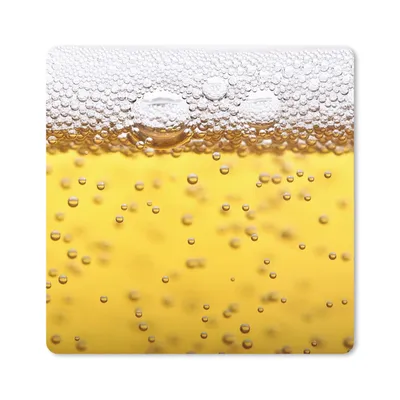 Produktbild von MuchoWow® Mauspad Mousepad Bierblasen im Glas 20x20 cm - Mousepads - Maus Mat - Pad - Mausunterlage - Desk Mat - Bureauartikeln