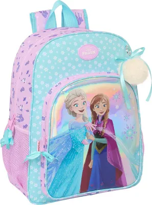 Image de Sac à dos scolaire Frozen Cool days Violet Bleu ciel 33 x 42 x 14 cm