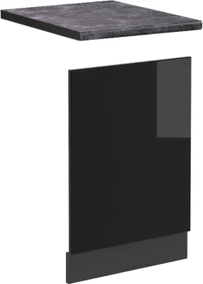 Produktbild von Frontblende Vicco R-Line Schwarz Hochglanz 45 cm , AP Anthrazit, Model 46836