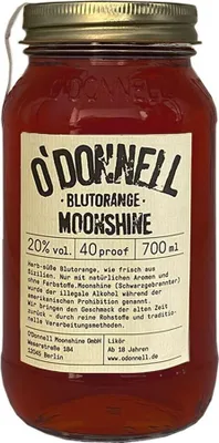 Produktbild von O'Donnell Blutorange Moonshine Likör, 20% Vol. 0,7 l
