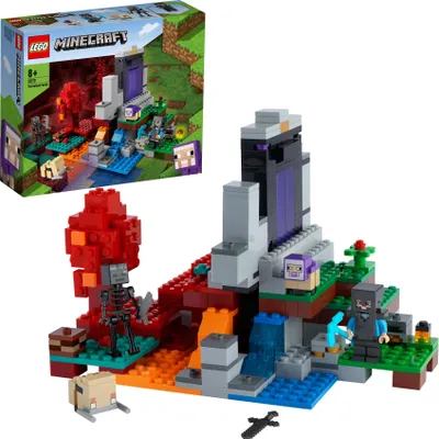 Produktbild von LEGO 21172 Minecraft Das zerstörte Portal Minecraft Spielzeug Set für Jungen und Mädchen ab 8 Jahre mit Figuren aus dem Videospiel