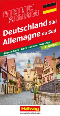 Produktbild von Hallwag Strassenkarte Deutschland Süd 1:500.000