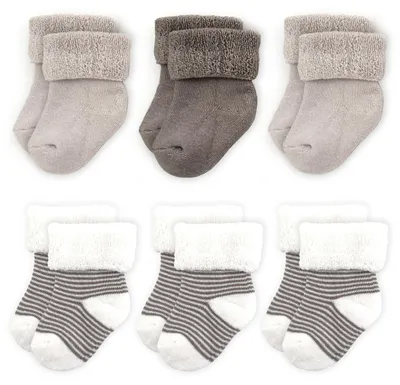 Productafbeelding van LaLoona babysokken set (0-3 maanden) - Grijs - Lang