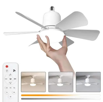 Obrázek produktu pro Stropní ventilátor s osvětlením, 30 W, s regulací jasu, tichý, 3 rychlostní stupně