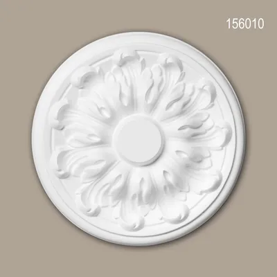 Produktbild von PROFHOME 156010 Rosette aus Polyurethan Deckenrosette Zierelement Ø 19,3 cm