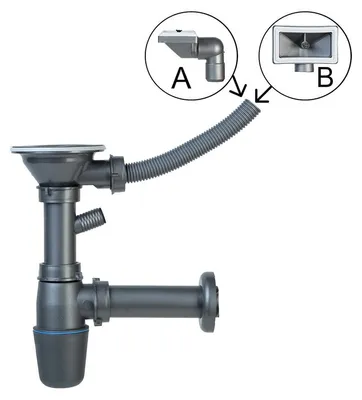 Immagine prodotto di Novaservis Siphons - Sifone per lavello, 89 mm, plastica NSP89