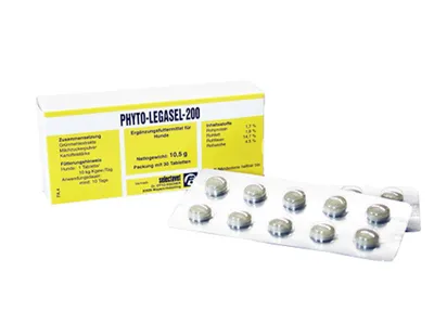Produktbild von selectavet Phyto-Legasel 200 | 30 Tabletten | Hunde & Katzen | Leber | Niere