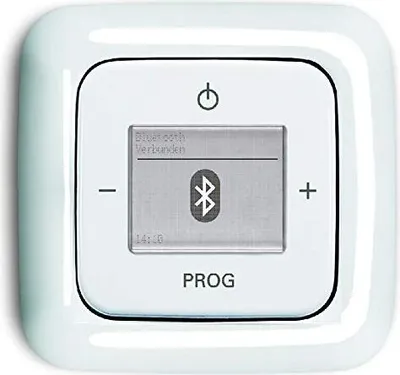 Produktbild von Busch Jäger Unterputz UP Bluetooth Radio (8217U) ReflexSi alpinweiß glänzend - Set mit Radioeinheit 8217 U, Rahmen und Radioabdeckung