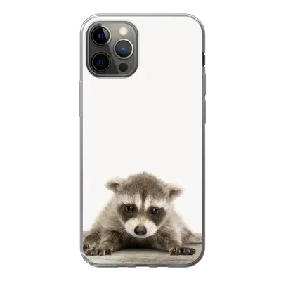 Produktbild von MuchoWow® Handyhülle Schutzhülle Hülle für iPhone 12 Pro Waschbär - Tiere - Jungen - Mädchen Silikon Softcase Handy Hülle - Abdeckung