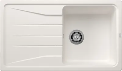 Produktbild von BLANCO SONA 5 S, SILGRANIT, weiß, ohne Ablauffernbedienung, reversibel, 500 mm Untermaß, Aufsatzwanne, Rechteckig, Silgranit, Weiß, 1 Becken, Rechteckig