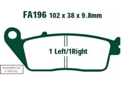 Produktbild von EBC Brakes Bremsbeläge Satz Bremsklötze für YAMAHA MOTORCYCLES YP SFA196