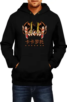 Obrázek produktu pro Pánská Mikina S Kapucí Manga Japan Anime Comics Animation Dbz 021, Man L / Černá