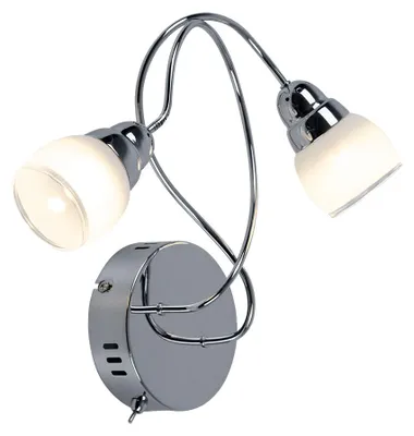 Produktbild von LED Wandleuchte, 2 flammig, Metall, Chrom, B 35 cm