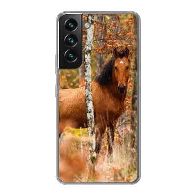 Produktbild von MuchoWow® Handyhülle Schutzhülle Hülle für Samsung Galaxy S22 Pferd - Wald - Braun Silikon Softcase Handy Hülle - Mobiltelefonhülle
