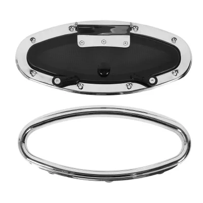 Image de Hublot de 300 x 105 mm pour bateaux, avec poignée à bascule, s'ouvrant vers l'intérieur, en verre trempé, résistant aux UV et étanche, pour yachts