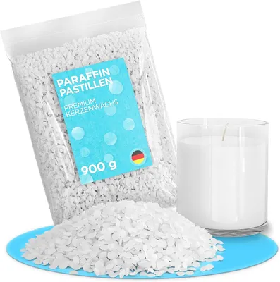 Produktbild von Paraffinwachs Waskörner, 900 g, 100% reines Paraffin, für Kerzenherstellung