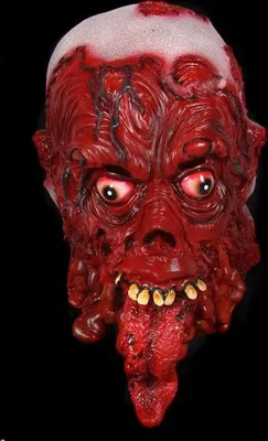 Produktbild von T2448 rot Zombie Horror Halloween Maske