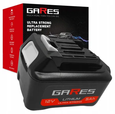Zdjęcie produktu dla Gares Wkład do Akumulatora Makita TW161DZ | 12 V 5 Ah Li-Ion | Pakiet Ogniw do Regeneracji | Wysoka Wydajność Gares®