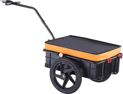 Produktbild von SucceBuy Fahrrad-Lastenanh?nger, 88 lbs Kapazit?t, robuster Fahrradwagen, faltbar fš¹r einfache Lagerung, universelle Anh?ngerkupplung, wasserdichte Abdeckung, 16-Zoll-R?der, Reflektoren