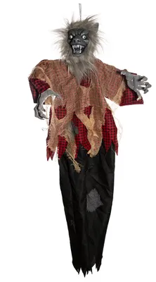 Produktbild von Heulender Werwolf als Hängefigur mit Bewegung & Licht 120 cm