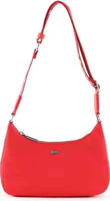 Produktbild von LACOSTE Umhängetasche Schultertasche Active Nylon Shoulder Bag Pompier Blanc rot