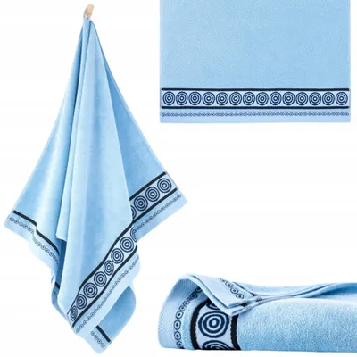 Produktbild von Handtuch - 100% Baumwolle - 450 g/m2 - 50x90 cm - Extra Saugfähig - Himmelblau - hohe Grammatur - RONDO2