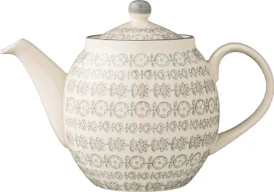 Produktbild von Bloomingville Teekanne Karine, Grau, Steingut, Maße D14xH16 cm, Inhalt 1200 ml