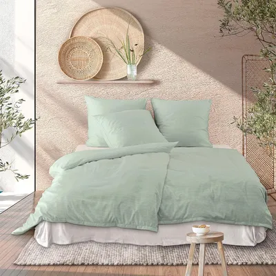 Produktbild von Irisette Mako-Satin Bettwäsche Tokio 8607 135x200 cm + 80x80 cm jade
