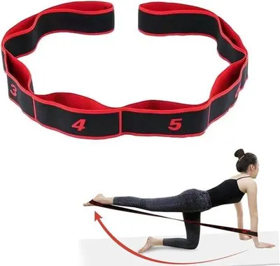 Produktbild von Famanu Yogaband Elastisch für Stretching, Pilates und Fitness - Verstellbar