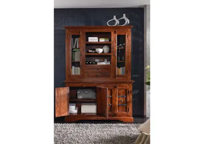 Produktbild von MASSIVMOEBEL24 Buffet Akazie 150x50x200 nougat lackiert OXFORD #530