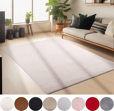 Image de Carpetsale24 Tapis Lavable à Poils Courts Antidérapant Uni Doux et Confortable au Style Moderne, Taille: 160x230 cm