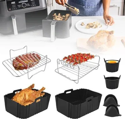 Obrázek produktu pro Silikonové formy pro horkovzdušnou fritézu, 8 kusů, vhodné do myčky