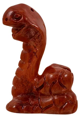 Produktbild von Holzschlangenfigur als Dekoration für Garten und Balkon