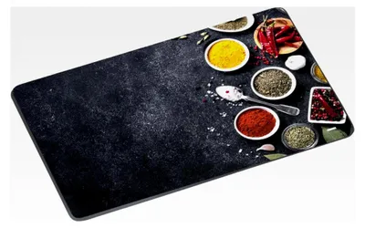 Produktbild von Glas-Schneideplatte 38 x 28,5 cm Motiv Gewürze