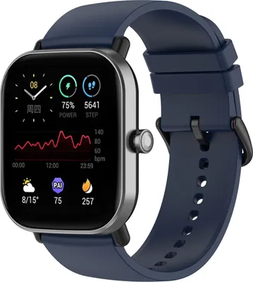 Produktbild von Silikon Armband Band Strap Uhrenarmband Für Amazfit GTS2/4 Mini Sport Tracker Band Dunkelblau