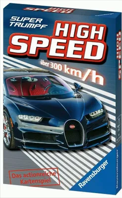 Produktbild von 32 Blatt Ravensburger Kinder Kartenspiel Supertrumpf High Speed 20323