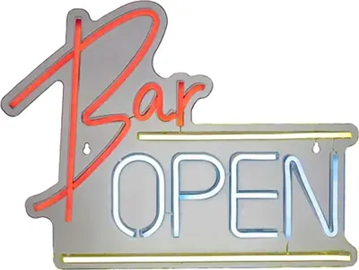 Image de Néon Led Bar Ouvert éclairage Décoratif Ambiance Bar - Lumineo