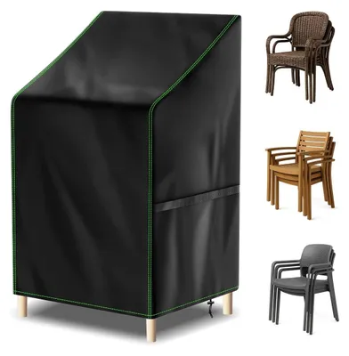 Produktbild von Gartenstuhl Abdeckung,65*65*70-120cm,Schutzhülle Gartenstühle Winterfest Abdeckhaube Gartenstuhl Stuhlüberzug UV-Beständig, für Gartenmöbel