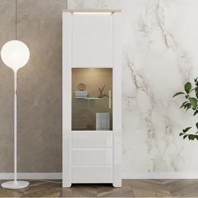 Immagine prodotto di Cibiana - Vetrina, 64x35x194h cm Marrone Rovere, 5 Ripiani