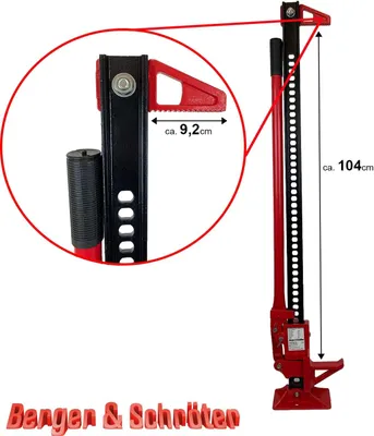 Productafbeelding van Tractorkrik offroad, draagvermogen 3500 kg, beginhoogte 157 mm en eindhoogte 1070 mm