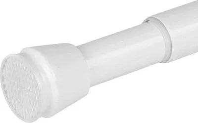 Immagine prodotto di Asta per doccia in plastica, 140-260 cm, per doccia e bagno, bianca, antiscivolo, estensibile.