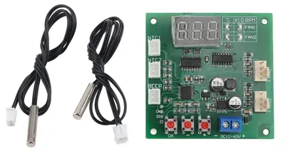 PWM Lüfter-Temperaturregler DC8-60V 2-Kanal Displaymodul