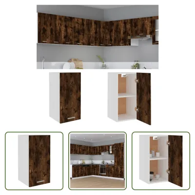 Obrázek produktu pro The Living Store Nástěnná skříňka z kouřového dubu 29,5x31x60 cm Materiál na bázi dřeva